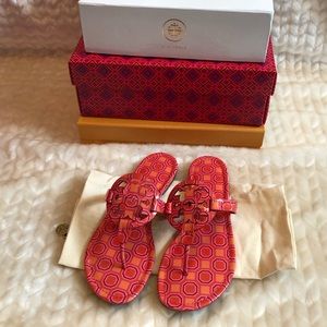 Tory Burch Miller Vivid Orange Octagon